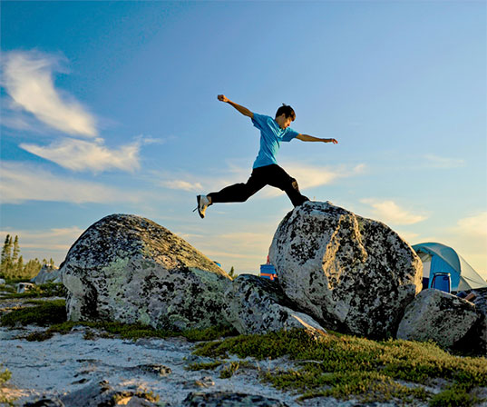 A picture of a man jumping