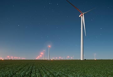 Image of wind turbines, renewable energy ftw!